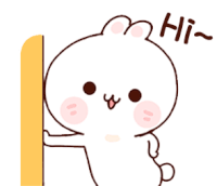 Hi Cute Sticker - Hi Cute Rabbit Stickers