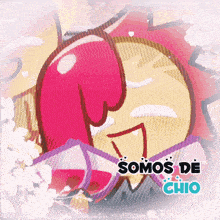 a picture of a sun with the words somos de chio below it