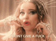 Dove Cameron Lazybaby GIF - Dove Cameron Lazybaby I Dont Care GIFs