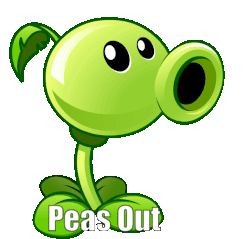 Pea Shooter Peas Out Sticker - Pea Shooter Peas Out Plants Vs Zombies Stickers