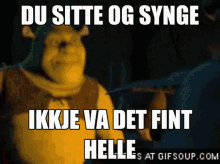 Nynorsk Shrek GIF - Nynorsk Shrek Ikkje Va Det Fint Helle GIFs