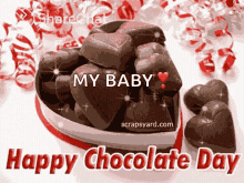 happy chocolate day valentines day box of chocolate heart chocolate sharechat