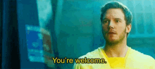 Youre Welcome Chris Pratt GIF - Youre Welcome Chris Pratt Star Lord GIFs