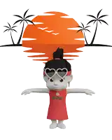 a cartoon girl wearing a headband that says emotiona