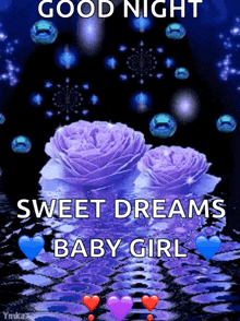 sweet dreams flowers goodnight water night