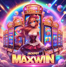 a poster for a slot machine that says jackpot maxwin