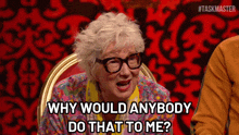 Taskmaster Jenny Eclair GIF - Taskmaster Jenny Eclair Why Would You Do That GIFs