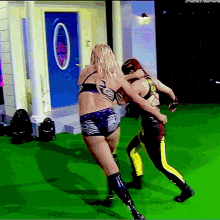 Charlotte Flair Throws GIF - Charlotte Flair Throws Io Shirai GIFs