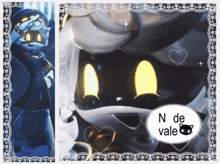 a picture of a cartoon character with the words " n de vale " on the bottom