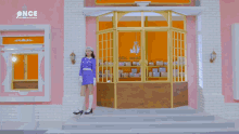 a woman wearing a beret that says twice