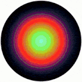a circle with a rainbow of colors in the center