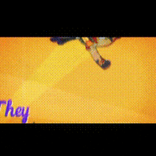 a cartoon character is flying through the air with the words " hey did " written on the bottom