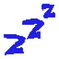 a pixel art drawing of a sleeping person