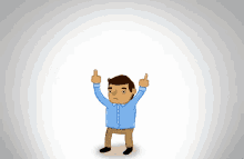 a cartoon of a man holding a banner that says " so fuck yourself "