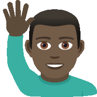 Raising Hand Joypixels Sticker - Raising Hand Joypixels Raising One Hand Stickers