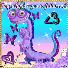a picture of a lizard with butterflies and the number 23 on it