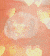 a drawing of a hamster surrounded by hearts