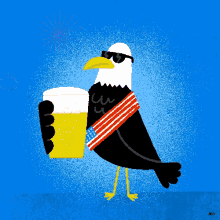 Fourth Of July Eagle GIF - Fourth Of July Eagle Beer GIFs