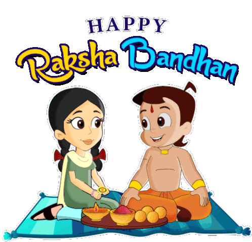 Happy Raksha Bandhan Shivani Sticker - Happy Raksha Bandhan Shivani Chhota Bheem Stickers