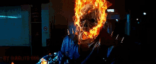 Ghost Rider Burning Skull GIF