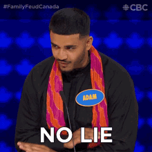 No Lie Adam GIF - No Lie Adam Family Feud Canada GIFs