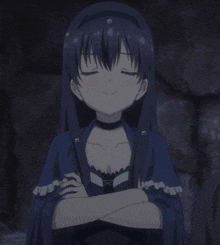a girl with long black hair and a choker on her neck