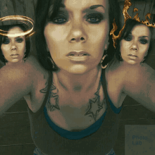 Trippy Good Vs Evil Weird Angel Devil Selfie GIF - Trippy Good Vs Evil Weird Angel Devil Selfie GIFs