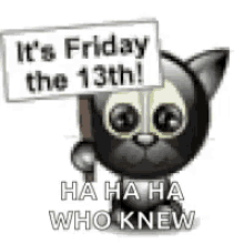 Black Cat Its Friday The13th GIF - Black Cat Its Friday The13th Cute Cat GIFs