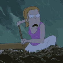 Rick And Morty Shovel GIF