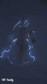 a drawing of a person with a lightning bolt and the words tnt family on the bottom
