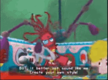 Parappa The Rapper Hairdresser Octopus GIF - Parappa The Rapper Hairdresser Octopus Create Your Own Style GIFs
