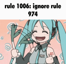 Rule 1006 Hatsune Miku GIF - Rule 1006 Hatsune Miku GIFs