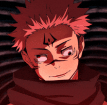 a close up of a person 's face with red hair
