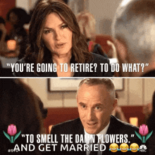 Youre Going To Retire To Do What To Smell The Damn Flowers Retirement GIF - Youre Going To Retire To Do What To Smell The Damn Flowers Retirement Celebrating GIFs