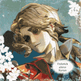 a painting of a man with the name frederick adores kieran on it