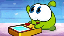 Playing Game Nibble Nom GIF - Playing Game Nibble Nom Cut The Rope GIFs