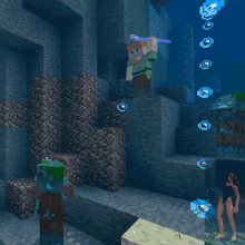 Minecraft Underwater GIF - Minecraft Underwater Trident GIFs