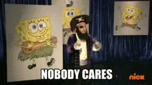 Nobody Cares Patchy The Pirate GIF - Nobody Cares Patchy The Pirate Spongebob GIFs