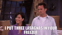 Friends Monica Geller GIF - Friends Monica Geller I Put Three Lasagnas In Your Freezer GIFs