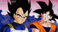 a picture of goku and vegeta from dragon ball