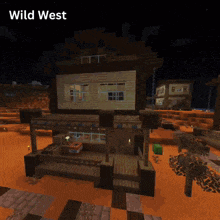 a screenshot of a game called wild west with a house in the foreground