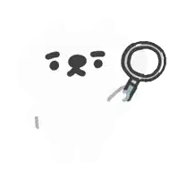 a drawing of a person looking through a magnifying glass on a white background .