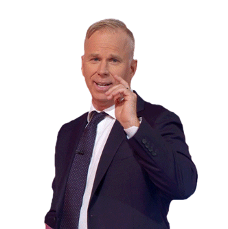 Pointing Gerry Dee Sticker - Pointing Gerry Dee Family Feud Canada Stickers