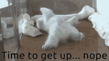 Snowbear Time To Get Up GIF - Snowbear Time To Get Up More Sleep GIFs