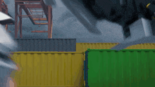 a close up of a person 's face with a green screen in the background