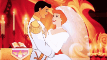 cinderella kiss wedding prince charming love