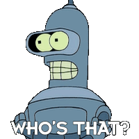 Whos That Bender Sticker - Whos That Bender Futurama Stickers