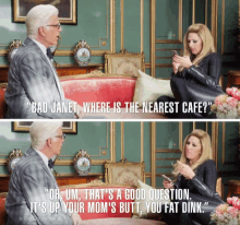 Where Is The Nearest Cafe Thats A Good Question GIF - Where Is The Nearest Cafe Thats A Good Question Ted Danson GIFs