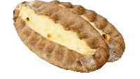 a loaf of bread with a creamy filling in the middle