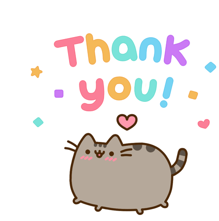 Pusheen Excited Sticker - Pusheen Excited Thank You Stickers